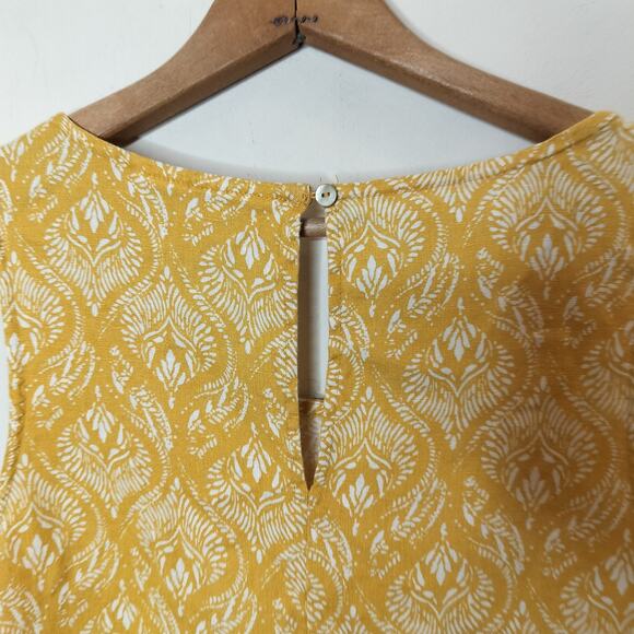 Sigrid Olsen Linen Shift Dress Pockets Floral Filigree - Picture 8 of 9